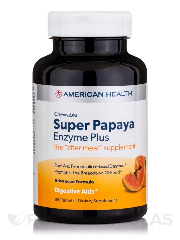 Super Papaya Enzyme Plus - 180 Chewable Tablets