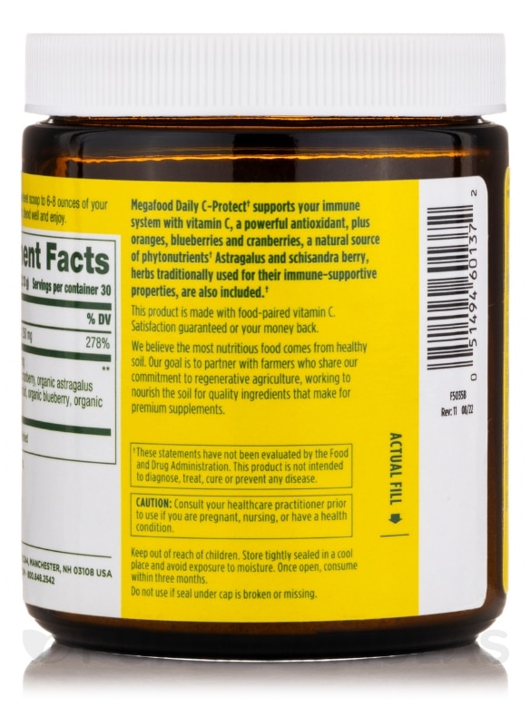 Daily C-Protect Nutrient Booster Powder™ - 30 Servings (2.25 oz / 63.9 Grams) - Alternate View 2