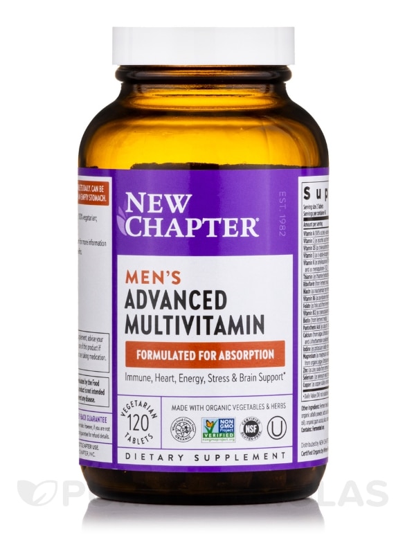 Men's Advanced Multivitamin (formerly Every Man Multivitamin) - 120 Vegetarian Tablets - Alternate View 2