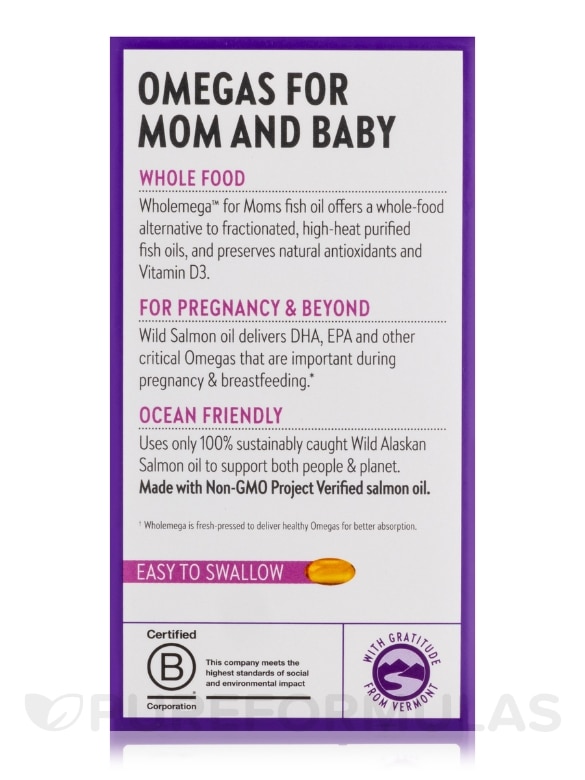 Wholemega® for Moms 500 mg - 180 Softgels - Alternate View 6