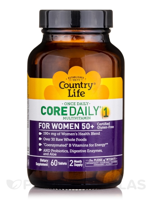 Core Daily 1® Multivitamin for Women 50+ - 60 Tablets - Alternate View 2