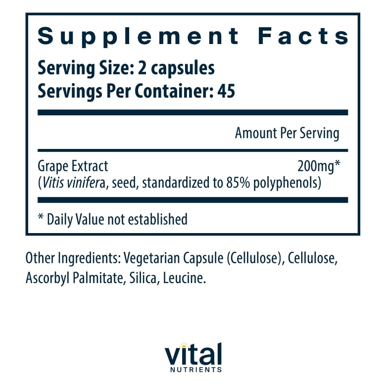 Grape Seed Extract 100 mg - 90 Vegetarian Capsules - Alternate View 5