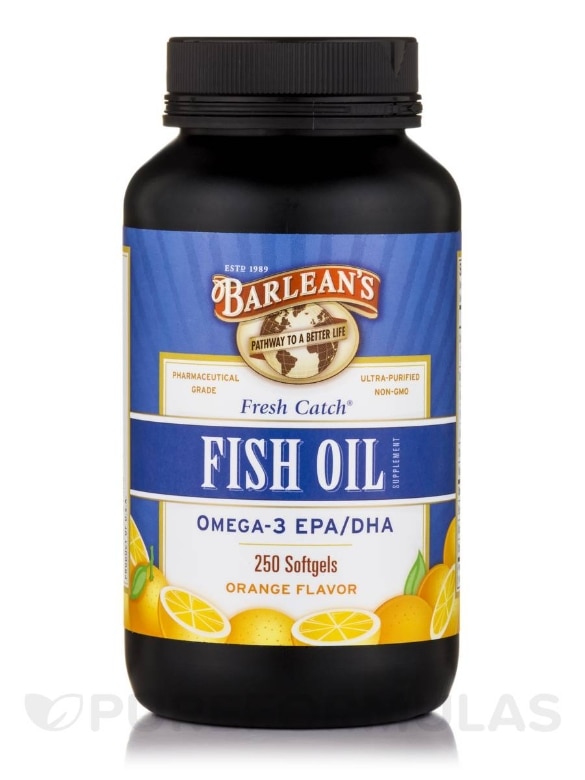 Fresh Catch® Fish Oil Omega-3 EPA/DHA Orange Flavor 1000 mg - 250 Softgels