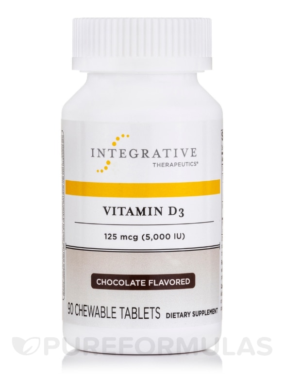 Vitamin D3 5000 IU Chocolate - 90 Chewable Tablets