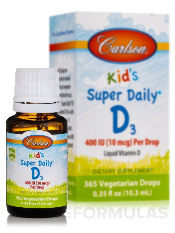 Kid's Super Daily® D3 400 IU (10 mcg) - 0.35 fl. oz (10.3 ml) - Alternate View 1