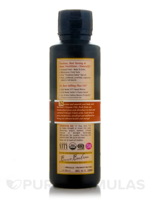 Fresh Flax Oil - 8 fl. oz (236 ml) - Alternate View 2