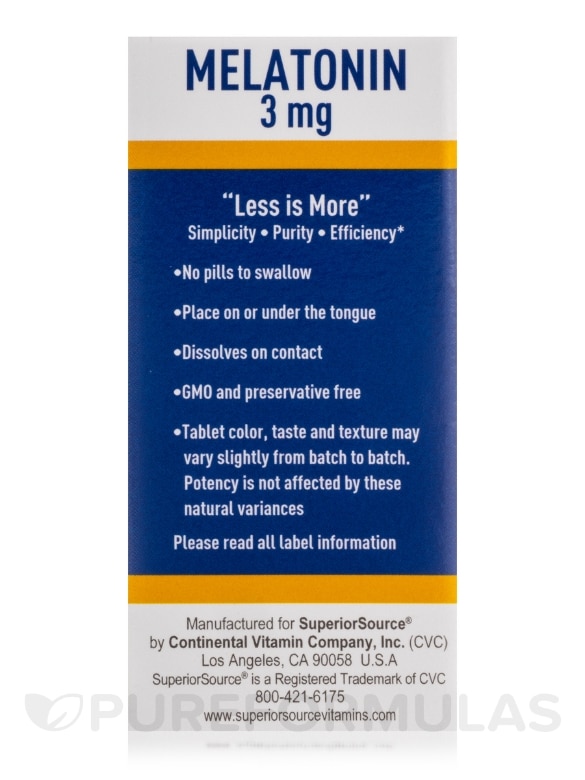 Melatonin 3 mg - 60 MicroLingual® Tablets - Alternate View 6