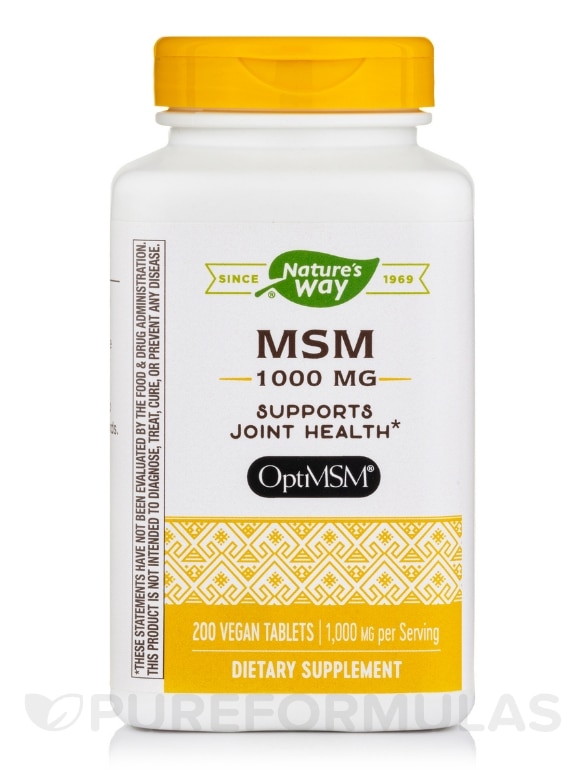 MSM 1000 mg - 200 Tablets