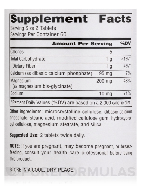 Magnesium Bis-Glycinate - 120 Tablets - Alternate View 4