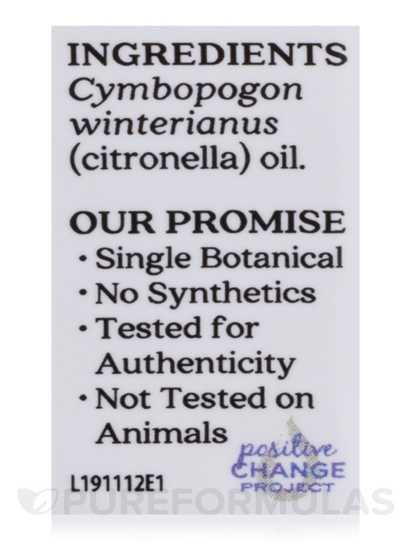 Citronella Java Essential Oil (Cymbopogon winterianus) - 0.5 fl. oz (15 ml) - Alternate View 4