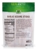 NOW Real Food® - Garlic Sesame Sticks - 9 oz (255 Grams) - Alternate View 1