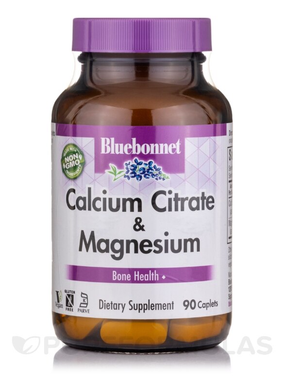 Calcium Citrate Plus Magnesium - 90 Caplets