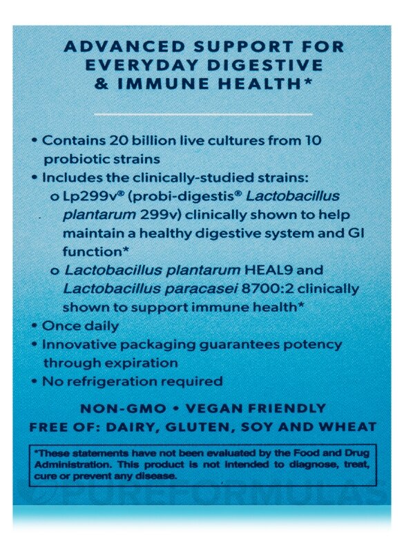 Daily Care Probiotic Complex 20 Billion - 30 Vegan Capsules - Alternate View 7