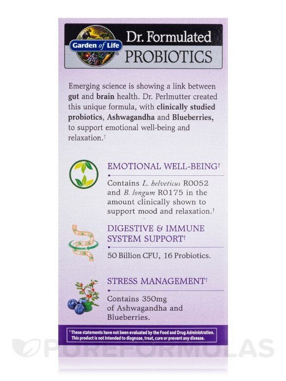 Dr. Formulated Probiotics Mood+ (Shelf Stable) - 60 Vegetarian Capsules - Alternate View 6