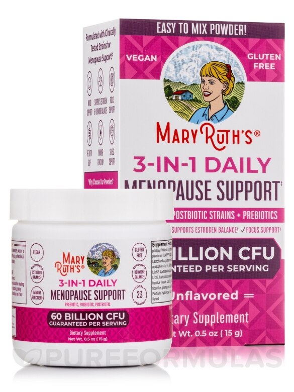 3-in-1 Daily Menopause Support Powder, Unflavored - 0.5 oz (15 Grams) - Alternate View 1