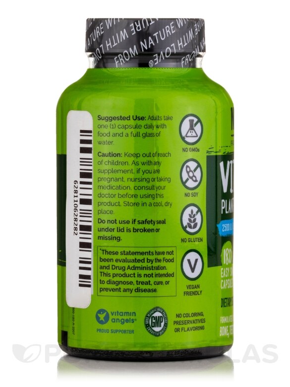 Vitamin D3 2500 IU - 180 Vegetarian Capsules - Alternate View 3
