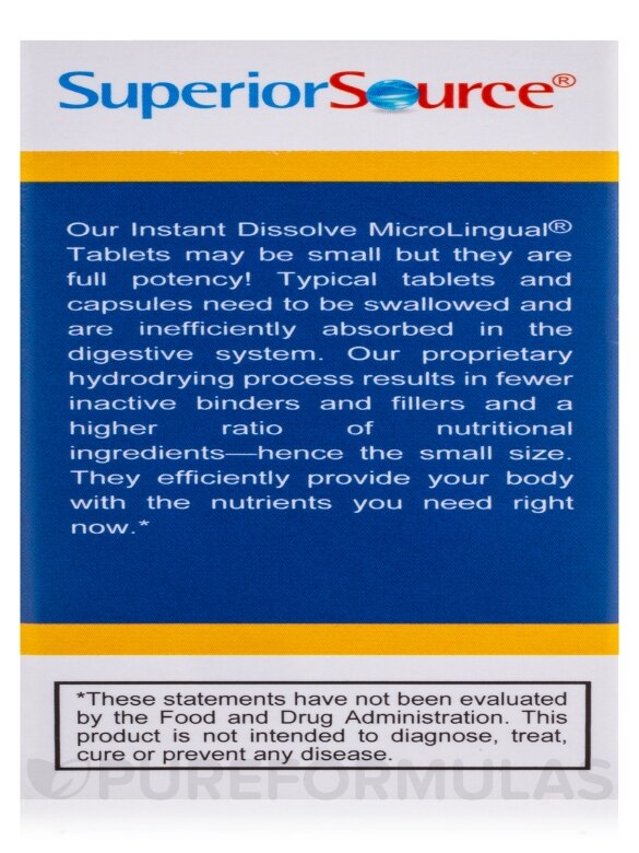 Chromium Picolinate 200 mcg - 100 MicroLingual® Tablets - Alternate View 8