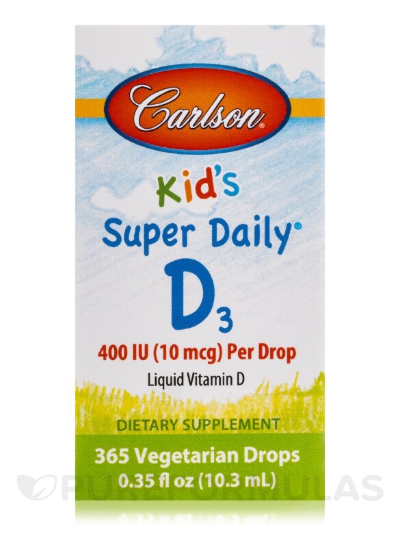 Kid's Super Daily® D3 400 IU (10 mcg) - 0.35 fl. oz (10.3 ml) - Alternate View 3