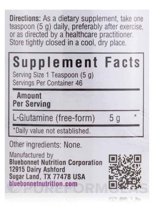 L-Glutamine Powder - 8 oz (230 Grams) - Alternate View 3
