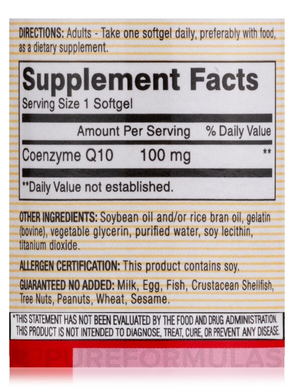 CoQ10 100 mg - 30 Softgels - Alternate View 4