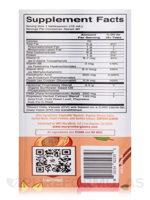 Gray Guard Liposomal, Peach Vanilla Flavor - 15.22 fl. oz (450 ml) - Alternate View 3