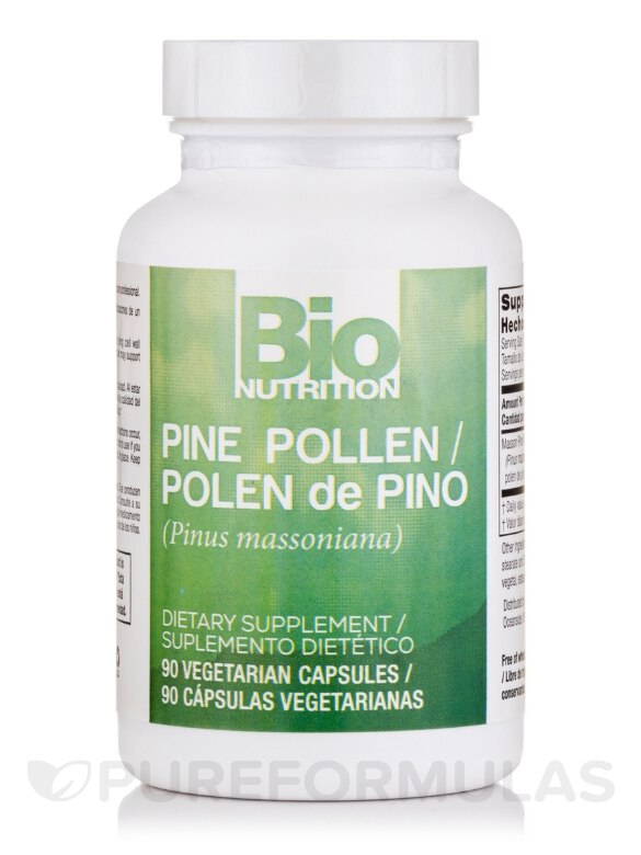 Pine Pollen - 90 Vegetarian Capsules - Alternate View 2