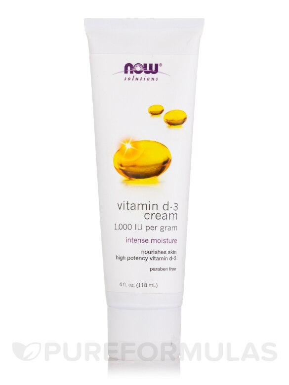 NOW® Solutions - Vitamin D-3 Cream - 4 fl. oz (118 ml)