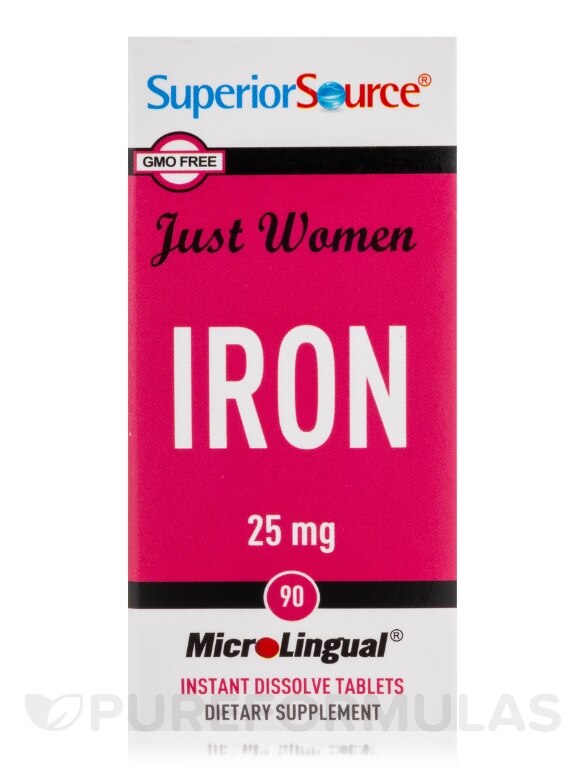 Just Women - Iron 25 mg - 90 MicroLingual® Tablets - Alternate View 3