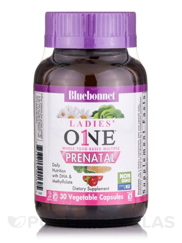 Ladies' One® Prenatal Whole Food-Based Multiple - 30 Vegetable Capsules - Alternate View 2