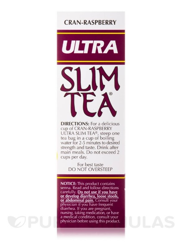 Ultra Slim Tea® Cran-Raspberry - 24 Tea Bags (1.69 oz / 48 Grams) - Alternate View 2