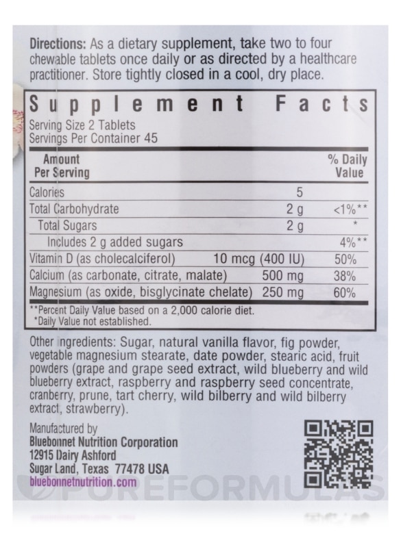 EarthSweet® Chewables Calcium, Magnesium & Vitamin D3, Vanilla Flavor - 90 Chewable Tablets - Alternate View 3