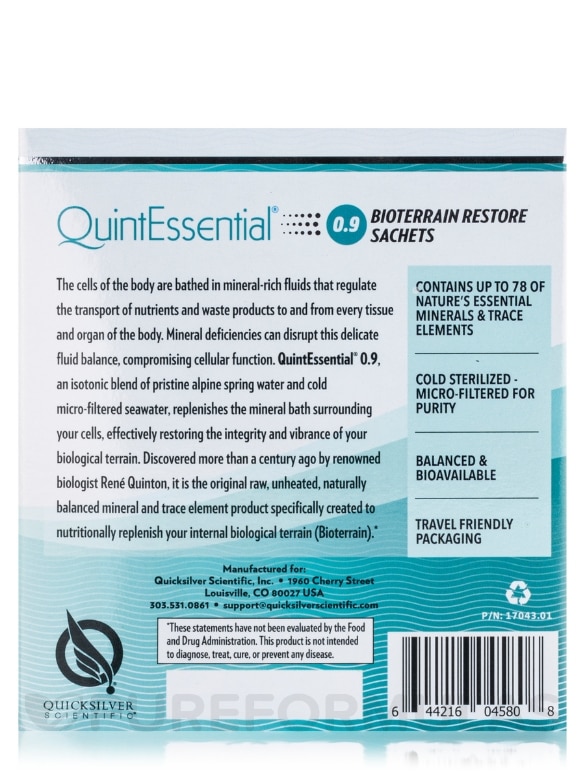 QuintEssential® 0.9 - Sachets - Box of 30 Sachets (10.1 fl. oz / 300 ml) - Alternate View 5