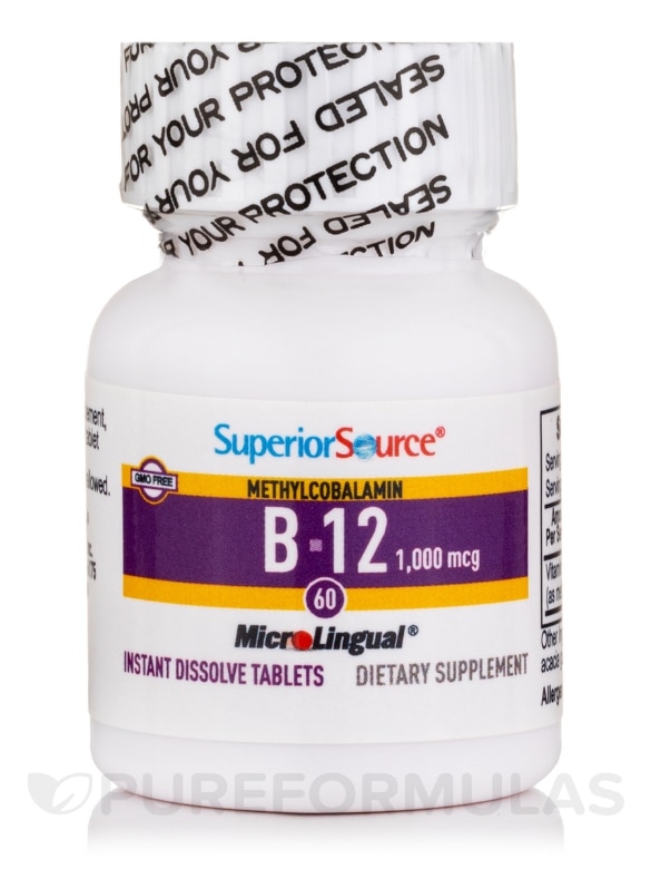 NO SHOT Methylcobalamin B12 1000 mcg - 60 MicroLingual® Tablets - Alternate View 2