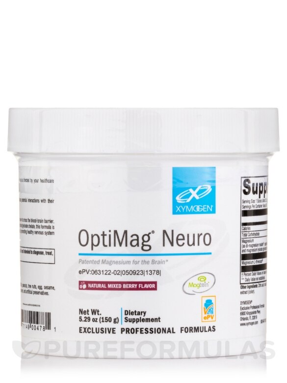 OptiMag® Neuro, Natural Mixed Berry Flavor - 5.29 oz (150 Grams)