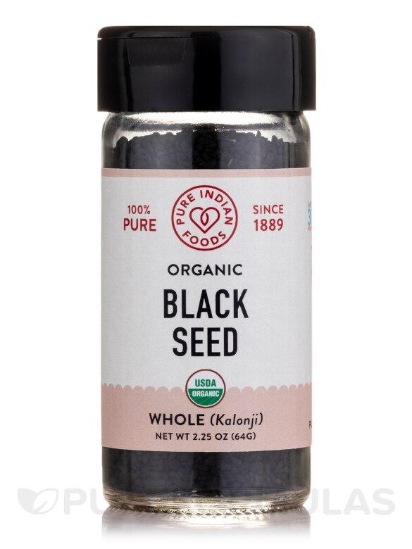 Organic Black Seeds, Whole (Nigella sativa / Kalonjii) - 2.25 oz (64 Grams)