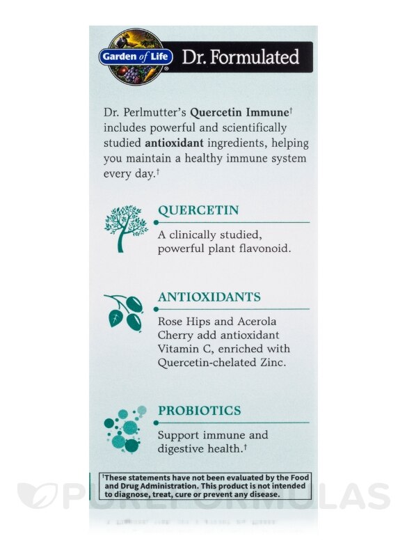 Dr. Formulated Quercetin Immune - 30 Vegetarian Tablets - Alternate View 6