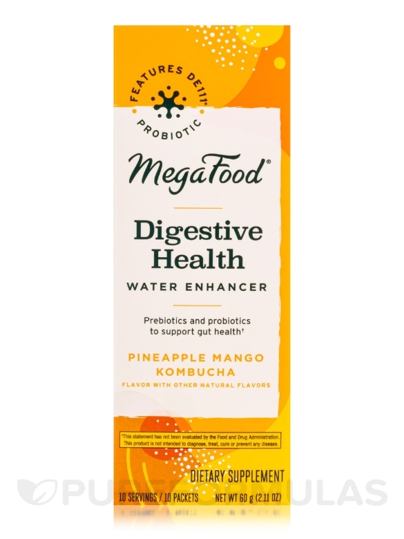Digestive Health Water Enhancer: Pineapple Mango - 10 Packets - Alternate View 3