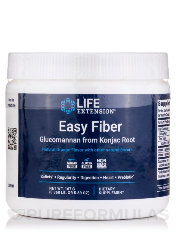 Easy Fiber Glucomannan from Konjac Root - 5.89 oz (167 Grams)