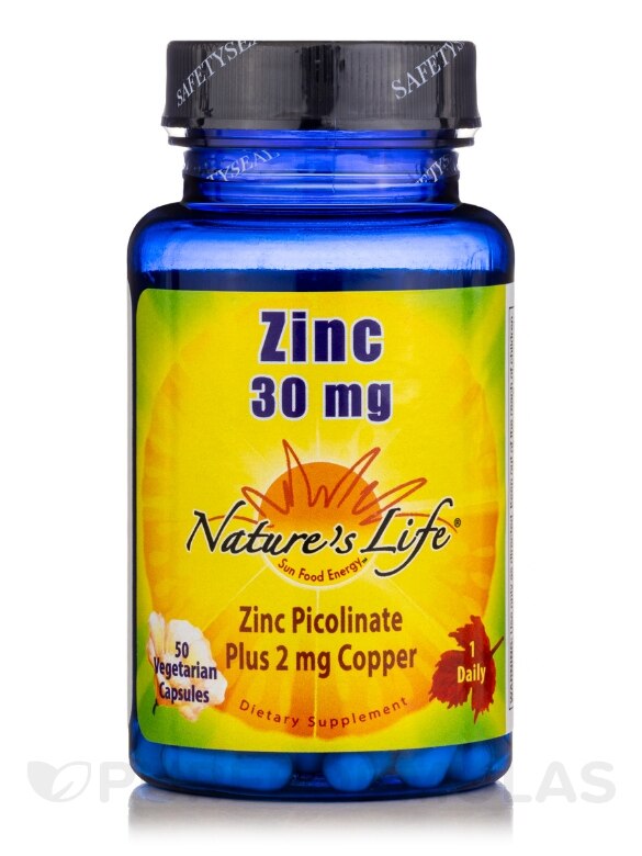 Zinc 30 mg - 50 Vegetarian Capsules