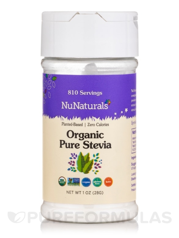 NuStevia Organic Pure Stevia - 1 oz (28 Grams)