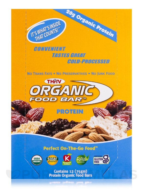 Protein Food Bar, Original - 1 Box of 12 Bars - Organic Food Bar |  PureFormulas