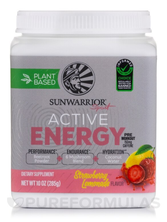 Active Energy Powder, Strawberry Lemonade Flavor - 10 oz (285 Grams)