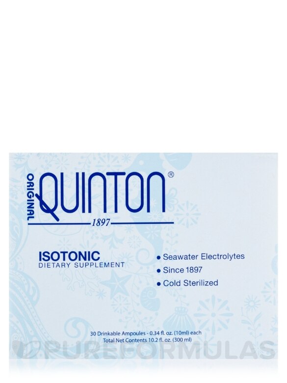 Original Quinton® Isotonic Drinkable Ampoules - Box of 30 Ampoules (10.2 fl. oz / 300 ml) - Alternate View 3