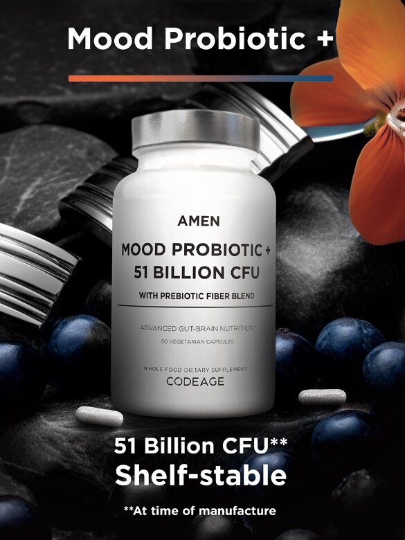 Mood Probiotic + 51 Billion CFU - 60 Vegetarian Capsules - Alternate View 4