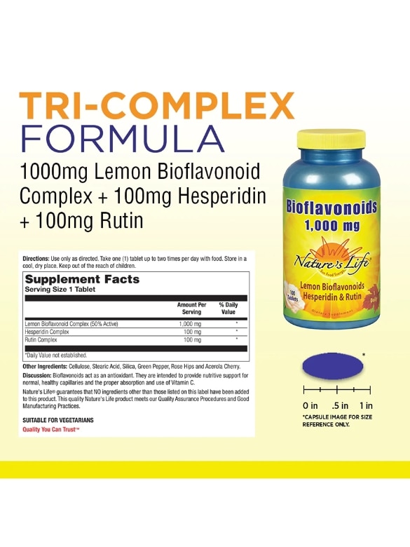 Lemon Bioflavonoid 1000 mg - 100 Tablets - Alternate View 1