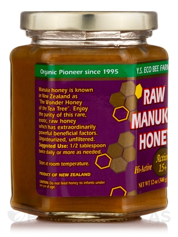 Raw Manuka Honey (Active 15+) - 12 oz (340 Grams) - Alternate View 2