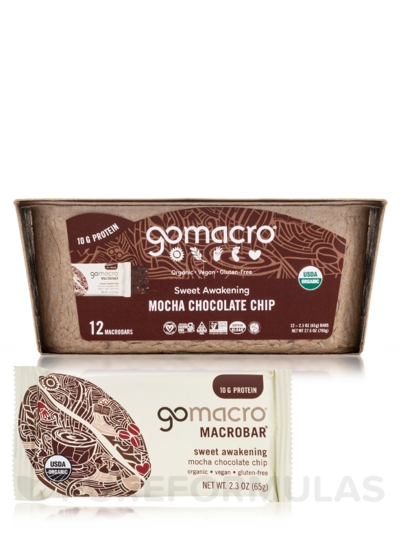 Organic MacroBar Mocha Chocolate Chip - Box of 12 Bars
