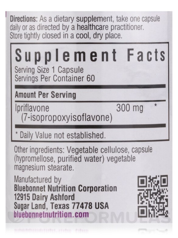 Ipriflavone 300 mg - 60 Vegetable Capsules - Alternate View 3