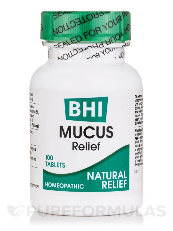 BHI Mucus Relief Tablets - 100 Tablets - Alternate View 2