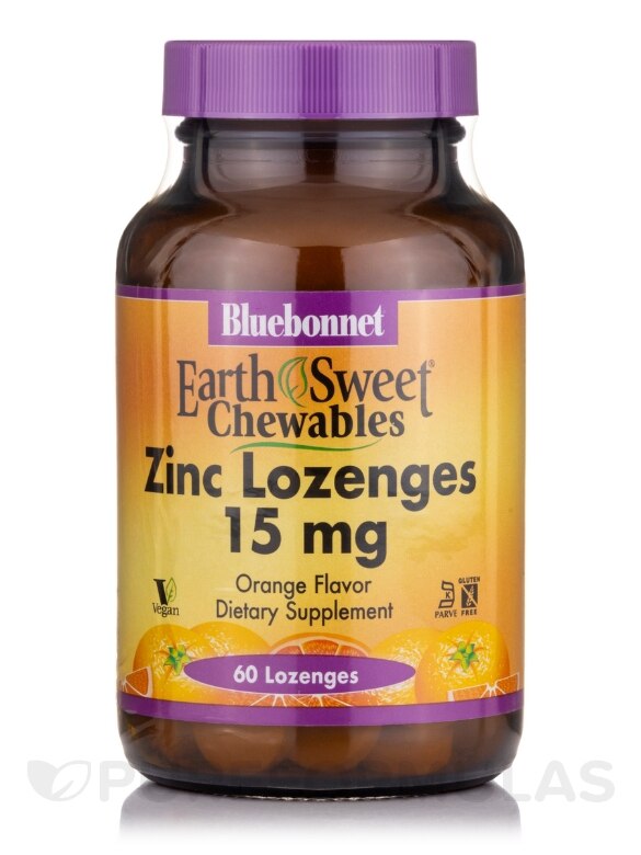 EarthSweet® Chewables Zinc Lozenges 15 mg, Orange Flavor - 60 Lozenges